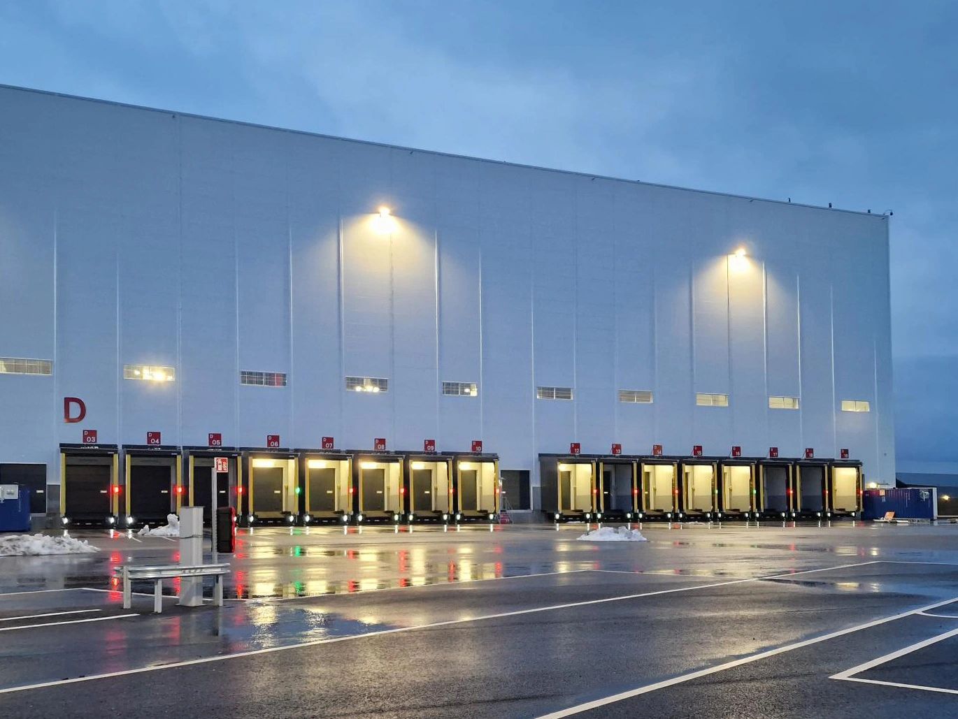 En bild på dagabs logistik under natten