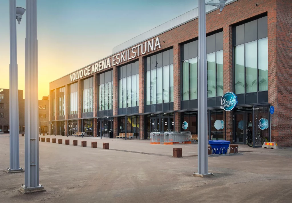 Skylt till Vovlo CE Arena eskilstuna. 