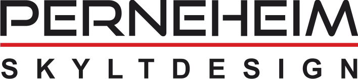 Perneheim logga i svart och r&ouml;d